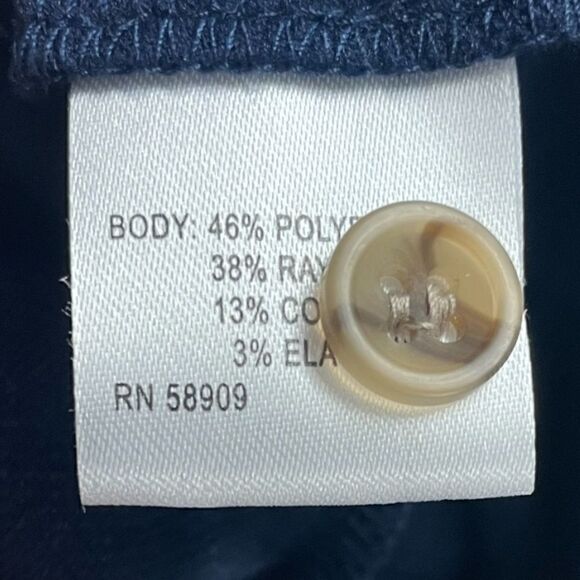 CREMIEUX Navy Button Down Coastal Sunsets Dress “NWT” - Picture 3 of 3